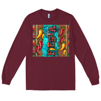 Burgundy fiesta with pepper Long Sleeve Tee - Artiststas