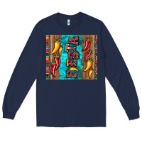 Navy fiesta with pepper Long Sleeve Tee - Artiststas
