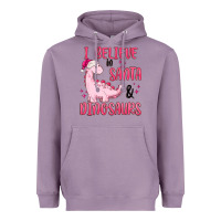 Lavender i believe in santa & dinosaurs pink Heavyweight Hoodie - MaliasSmallBusiness