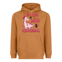 Meerkat i believe in santa & dinosaurs pink Heavyweight Hoodie - MaliasSmallBusiness