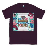 Plum this superhero wears scrubs tumbler Classic Tee - BundleAndBundleShop
