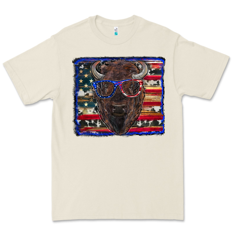 Bison With American Flag Premium Tee by RanaPortraitStore | Teevron