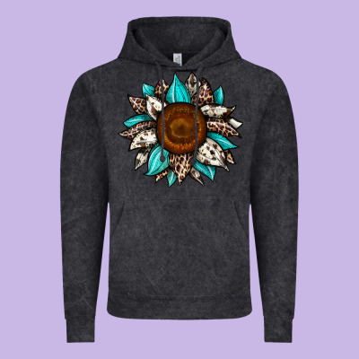 Sunflower Cowhide Vintage Hoodie Designed By Jahusdesignshop