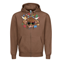 Chestnut autism awareness cow Zipper Hoodie - MaliasSmallBusiness