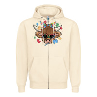 Sandshell autism awareness cow Zipper Hoodie - MaliasSmallBusiness