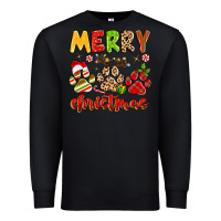 Black merry christmas paws Premium Sweatshirt - MaliasSmallBusiness