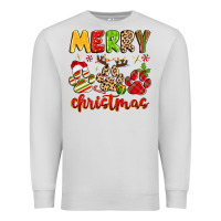 Dove Grey merry christmas paws Premium Sweatshirt - MaliasSmallBusiness