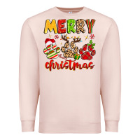 Pale Pink merry christmas paws Premium Sweatshirt - MaliasSmallBusiness