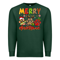 Sports Green merry christmas paws Premium Sweatshirt - MaliasSmallBusiness