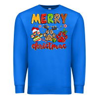 True Royal merry christmas paws Premium Sweatshirt - MaliasSmallBusiness