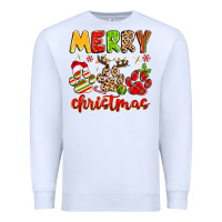 White merry christmas paws Premium Sweatshirt - MaliasSmallBusiness