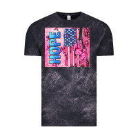 Cloud Black hope  breast cancer and american flag Vintage Tee - AdoDesignShop