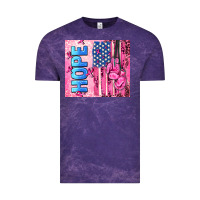 Cloud Purple hope  breast cancer and american flag Vintage Tee - AdoDesignShop