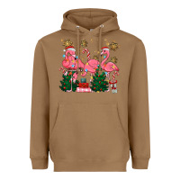Toasted Coconut christmas flamingos Heavyweight Hoodie - MaliasSmallBusiness