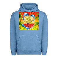 Pigment Pebble Blue the beach is calling Urban Hoodie - TumblerDesignByShophia