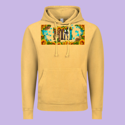 Mini Sunflower Libbey Cup Vintage Hoodie Designed By Hra Design Shop