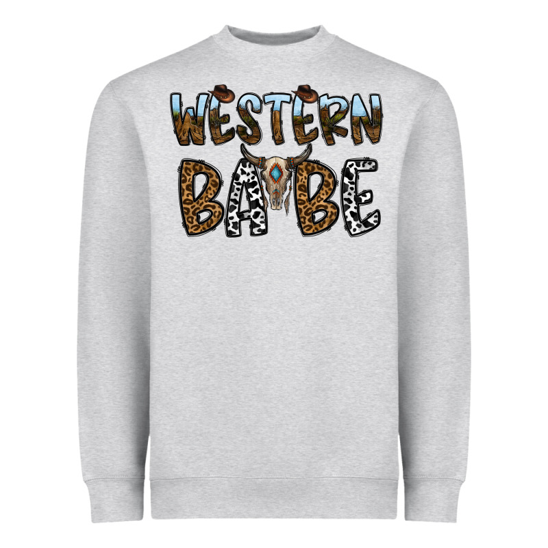 Western Babe Heavyweight Sweatshirt by CowhideDigitalArt | Teevron