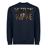 Navy western babe Heavyweight Sweatshirt - CowhideDigitalArt