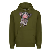 Army Green baby pig Premium Hoodie - BarkalooDesign
