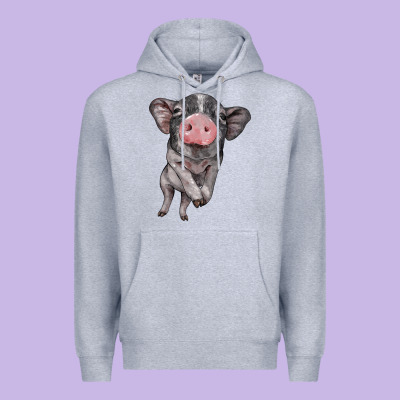 Baby Pig Premium Hoodie Designed By Barkaloodesign