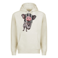 Oatmeal Heather baby pig Premium Hoodie - BarkalooDesign