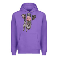 Purple baby pig Premium Hoodie - BarkalooDesign