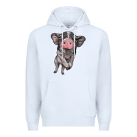 White baby pig Premium Hoodie - BarkalooDesign