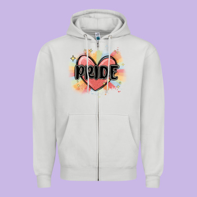 Pride Zipper Hoodie Designed By Maliassmallbusiness
