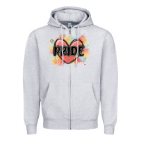 Heather Grey pride Zipper Hoodie - MaliasSmallBusiness