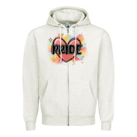 Oatmeal Heather pride Zipper Hoodie - MaliasSmallBusiness