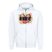 White pride Zipper Hoodie - MaliasSmallBusiness