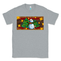 Heather Grey christmas tree with snowman Classic Tee - AdoDesignShop