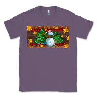 Lavender christmas tree with snowman Classic Tee - AdoDesignShop