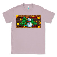 Lilac christmas tree with snowman Classic Tee - AdoDesignShop