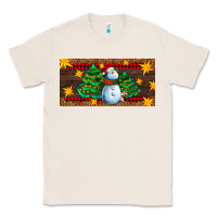 Natural christmas tree with snowman Classic Tee - AdoDesignShop