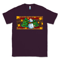 Plum christmas tree with snowman Classic Tee - AdoDesignShop