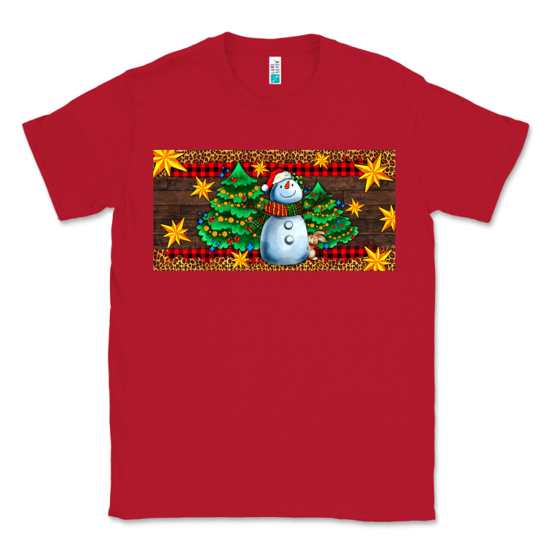 Christmas Tree With Snowman Classic Tee by AdoDesignShop | Teevron