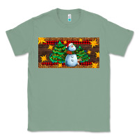 Sage christmas tree with snowman Classic Tee - AdoDesignShop