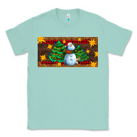 Seafoam christmas tree with snowman Classic Tee - AdoDesignShop
