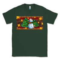 Sports Green christmas tree with snowman Classic Tee - AdoDesignShop