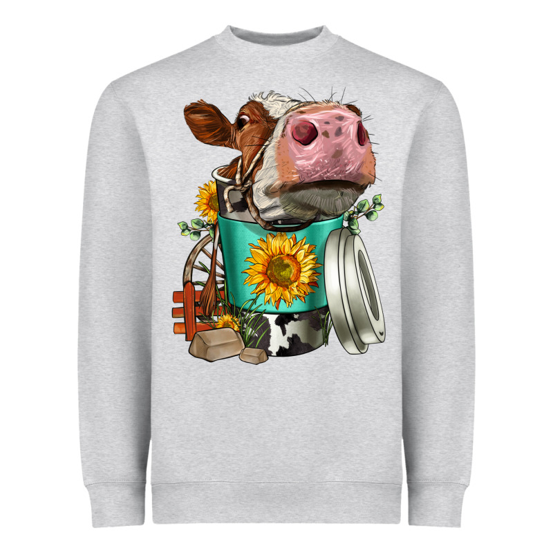 Simmental Cow Coffee Cup Heavyweight Sweatshirt by FaDigitalArtStudio | Teevron