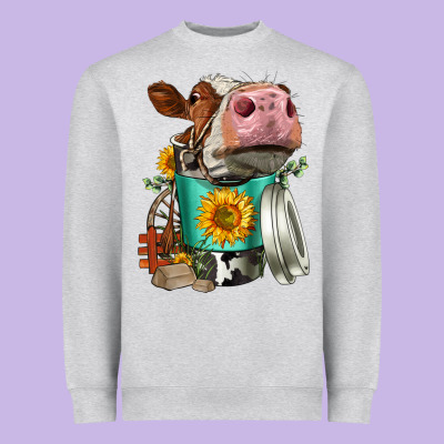 Simmental Cow Coffee Cup Heavyweight Sweatshirt Designed By Fadigitalartstudio