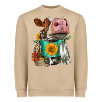 Mushroom Simmental Cow Coffee Cup Heavyweight Sweatshirt - FaDigitalArtStudio