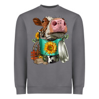 Storm Simmental Cow Coffee Cup Heavyweight Sweatshirt - FaDigitalArtStudio