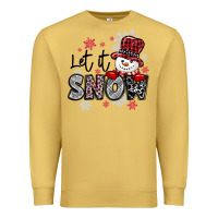 Antique Gold let it snow sowman snowflake Premium Sweatshirt - MaliasSmallBusiness