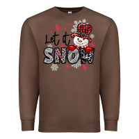 Chestnut let it snow sowman snowflake Premium Sweatshirt - MaliasSmallBusiness