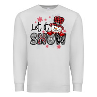 Dove Grey let it snow sowman snowflake Premium Sweatshirt - MaliasSmallBusiness