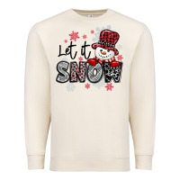 Sandshell let it snow sowman snowflake Premium Sweatshirt - MaliasSmallBusiness