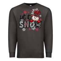 Smoke let it snow sowman snowflake Premium Sweatshirt - MaliasSmallBusiness