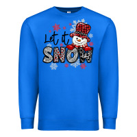 True Royal let it snow sowman snowflake Premium Sweatshirt - MaliasSmallBusiness